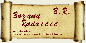 Božana Radoičić vizit kartica